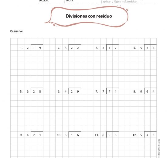Divisiones con residuo
