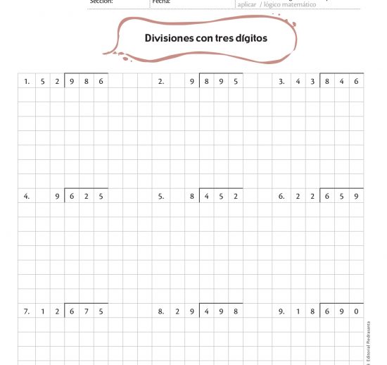 Divisiones con tres dígitos