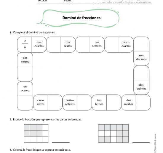 Dominó de fracciones