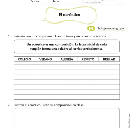 El acróstico