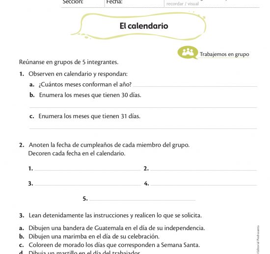 El calendario