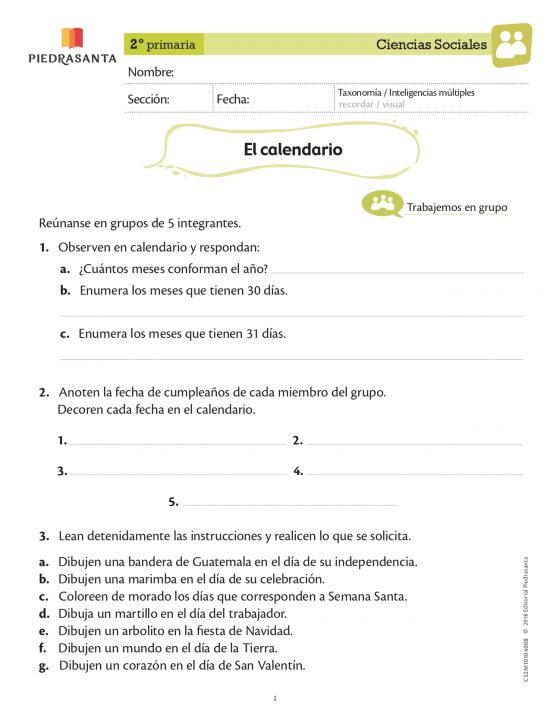 El calendario