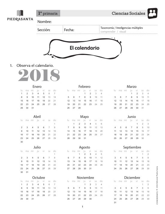 El calendario