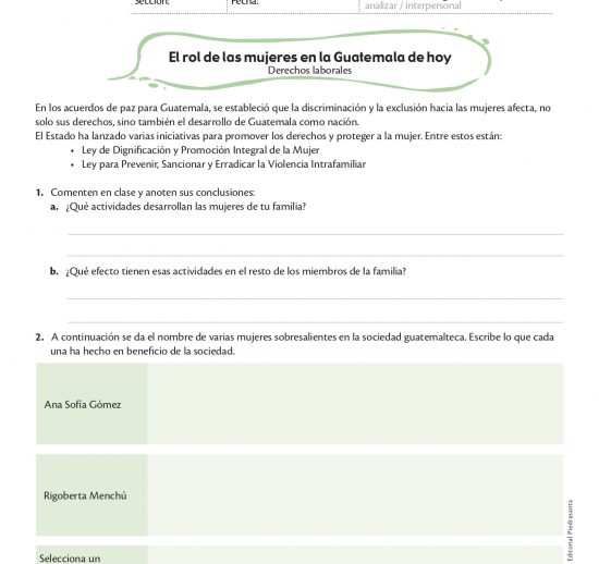 El rol de las mujeres en la Guatemala de hoy