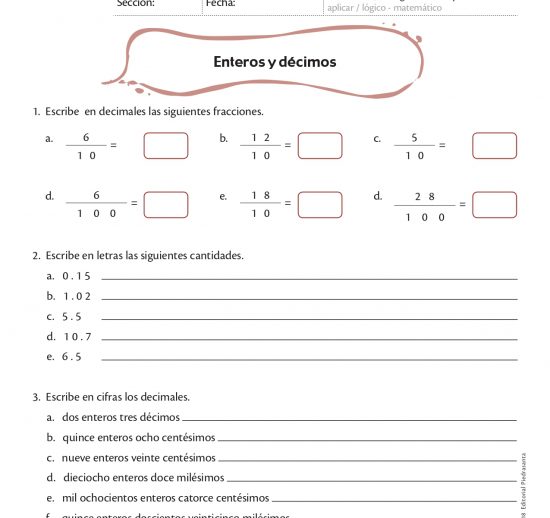 Enteros y décimos