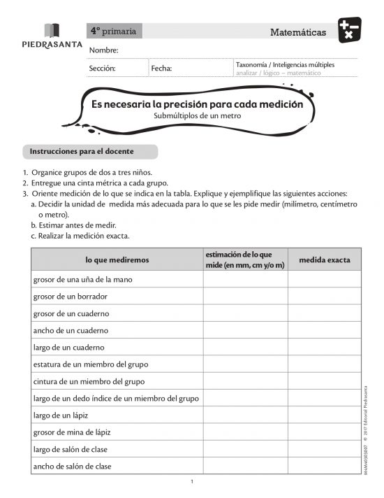 Es necesaria la precisión para cada medición