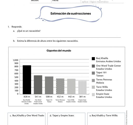 Estimación de sustracciones