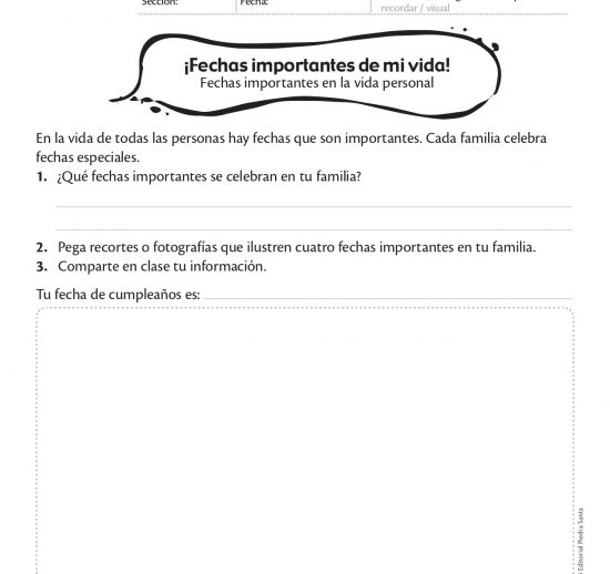 Fechas importantes de mi vida