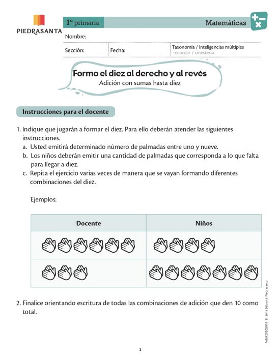 Formo el diez al derecho o al revés