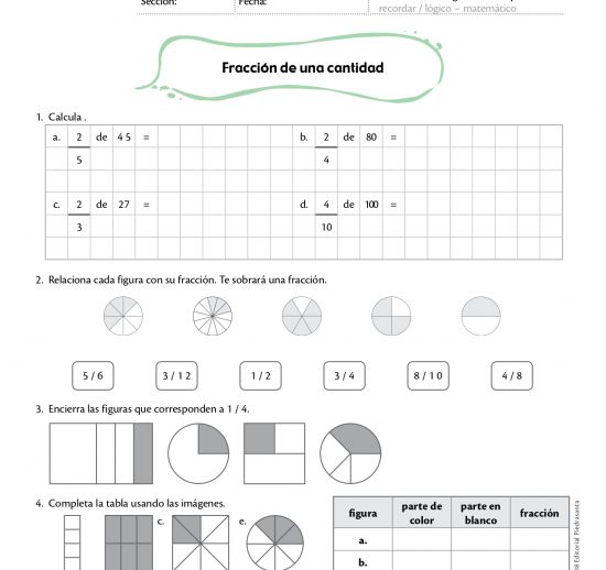 Fracción de una cantidad