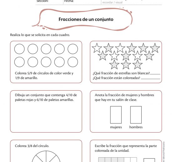Fracciones de un conjunto