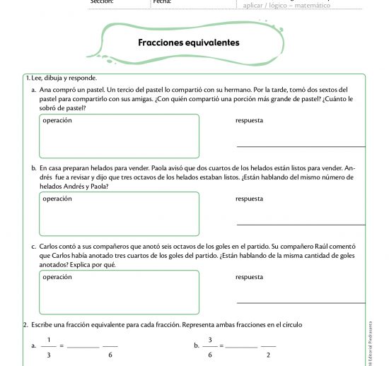 Fracciones equivalentes