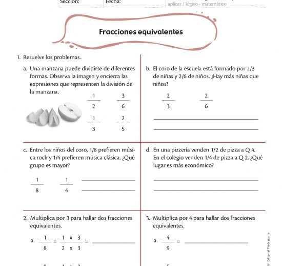 Fracciones equivalentes
