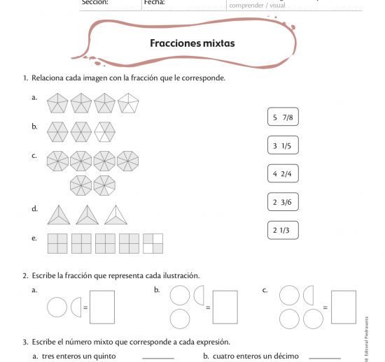 Fracciones mixtas