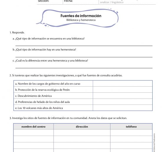 Fuentes de información
