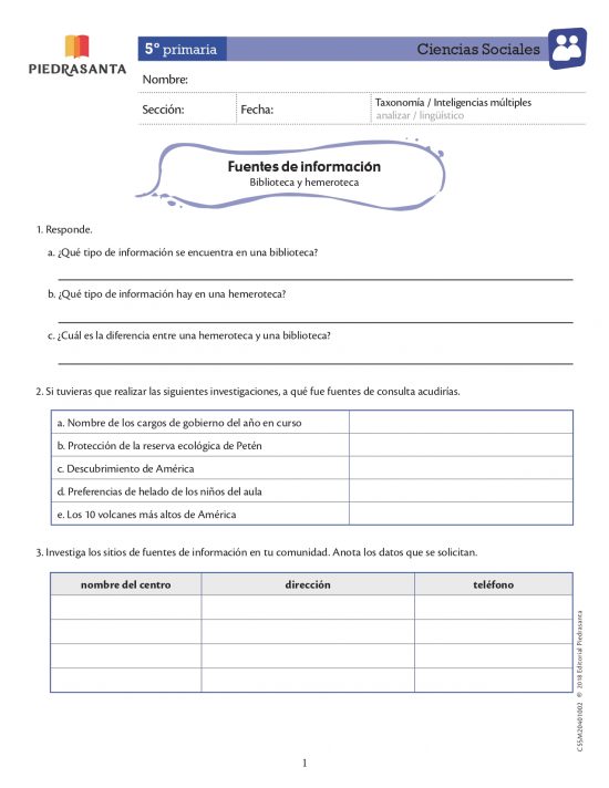 Fuentes de información