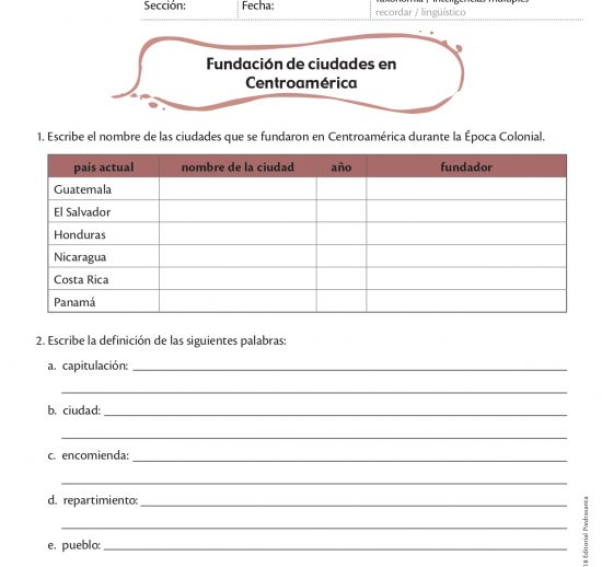 Fundación de ciudades en Centroamérica