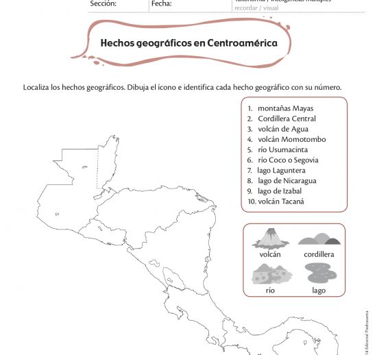 Hechos geográficos en Centroamérica