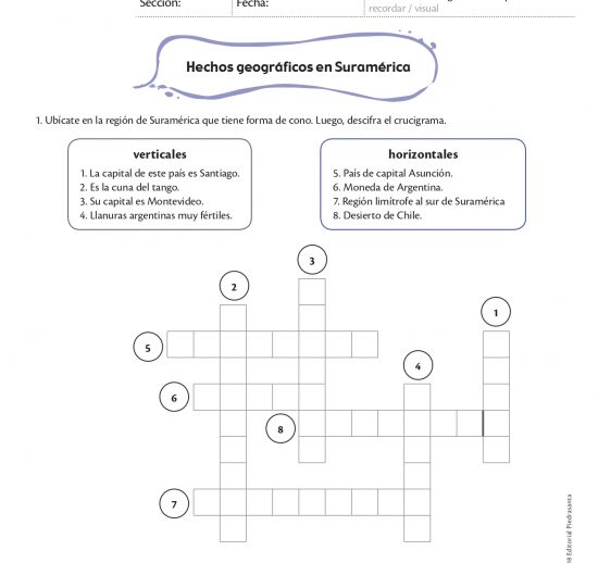 Hechos geográficos en Suramérica