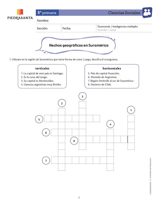 Hechos geográficos en Suramérica