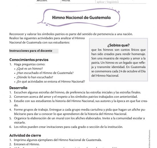 Himno Nacional de Guatemala