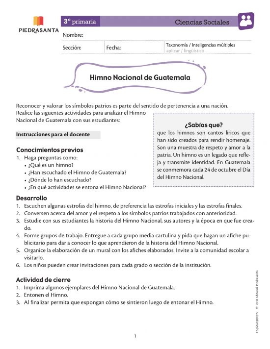 Himno Nacional de Guatemala