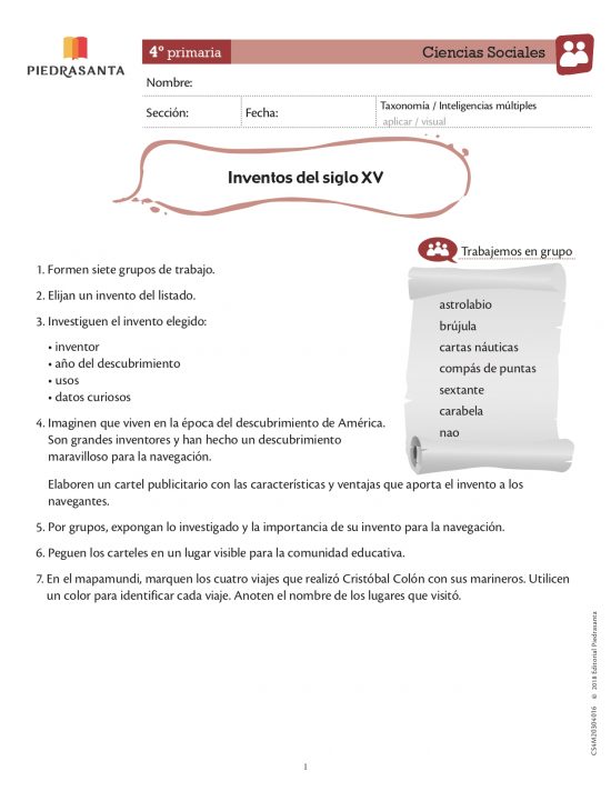 Inventos del siglo XV