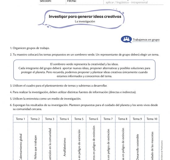 Investigar para generar ideas creativas