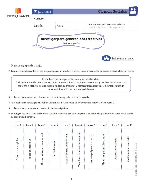 Investigar para generar ideas creativas