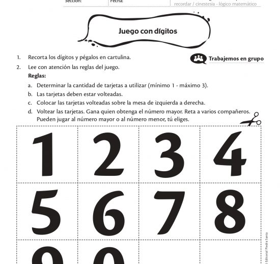 Juego con dígitos