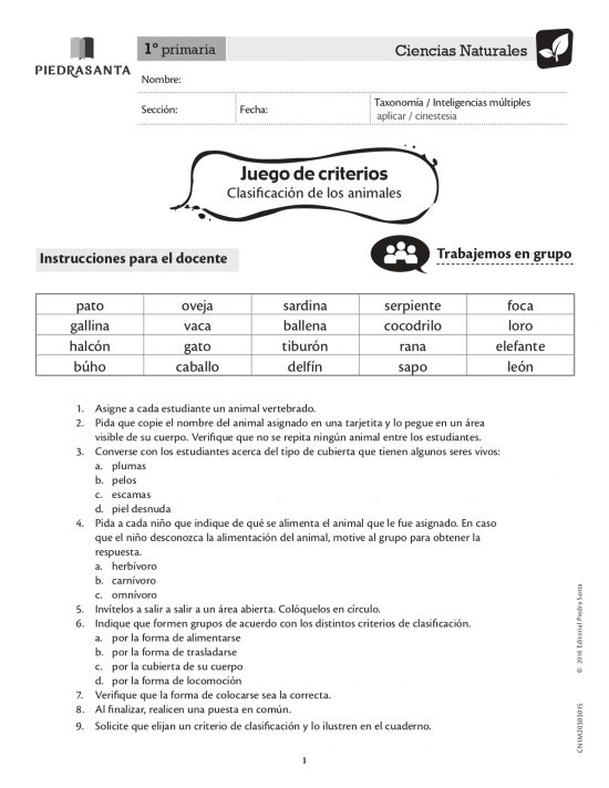 Juego de criterios