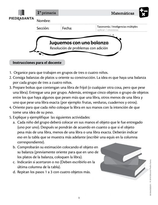 Juguemos con una balanza