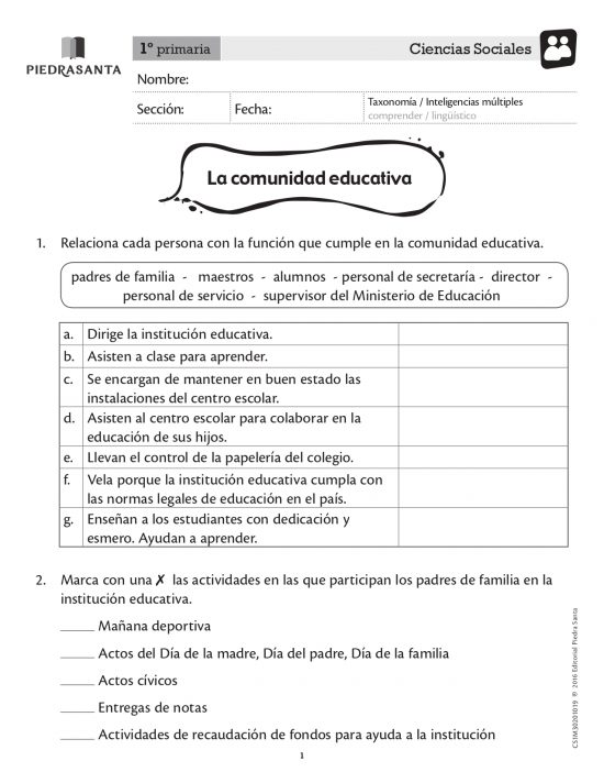 La comunidad educativa