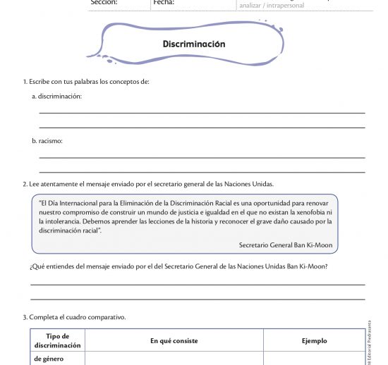 La discriminación
