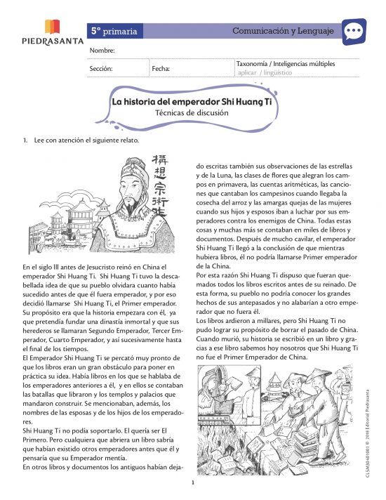 La historia del emperador Shi Huang Ti