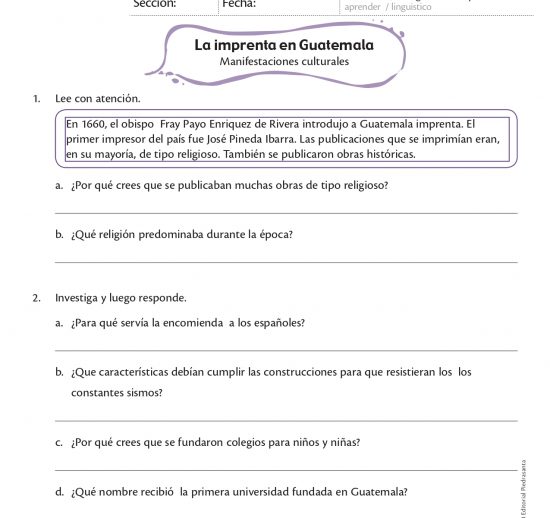 La imprenta en Guatemala