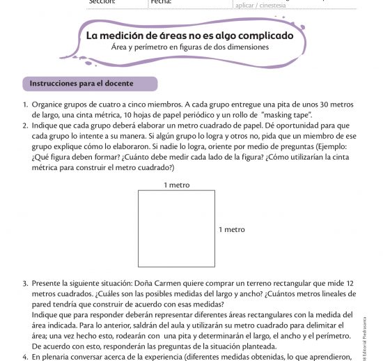 La medición de áreas no es algo complicado