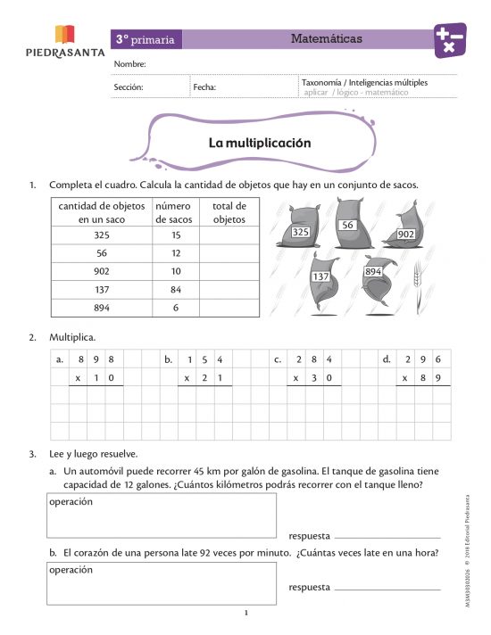 La multiplicación