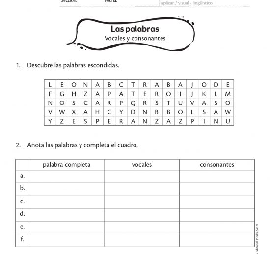 Las palabras