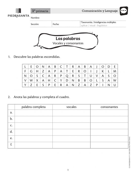 Las palabras