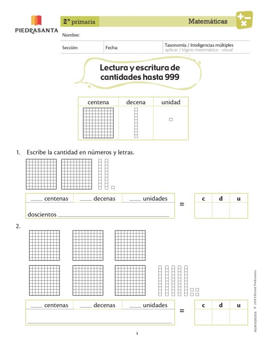 Lectura de cantidades hasta 999