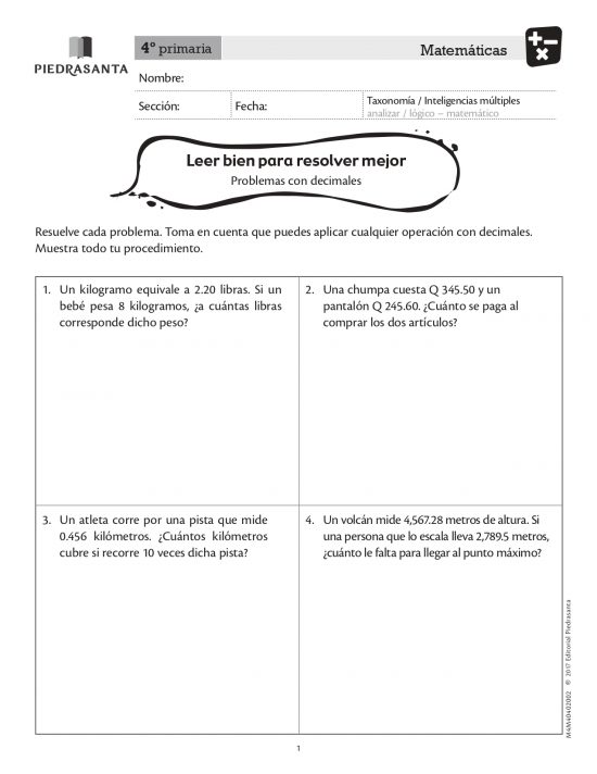 Leer bien para resolver mejor