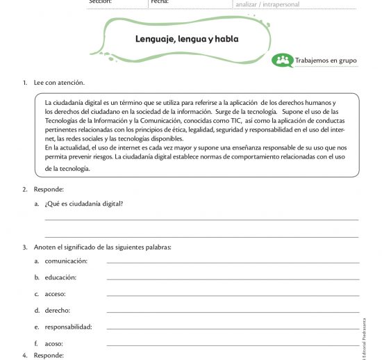 Lenguaje, lengua y habla