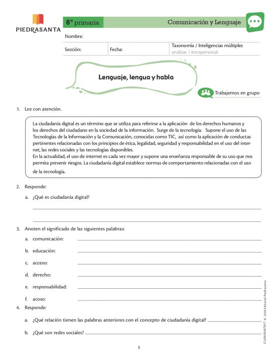 Lenguaje, lengua y habla