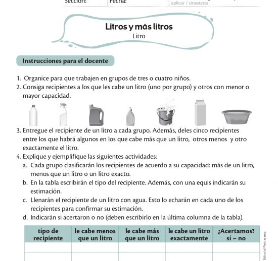 Litros y más litros