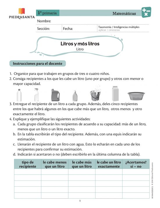 Litros y más litros