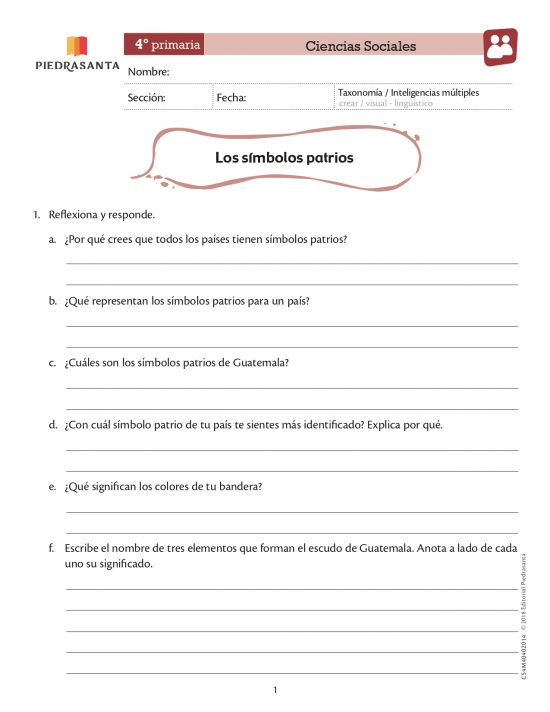 Los símbolos patrios