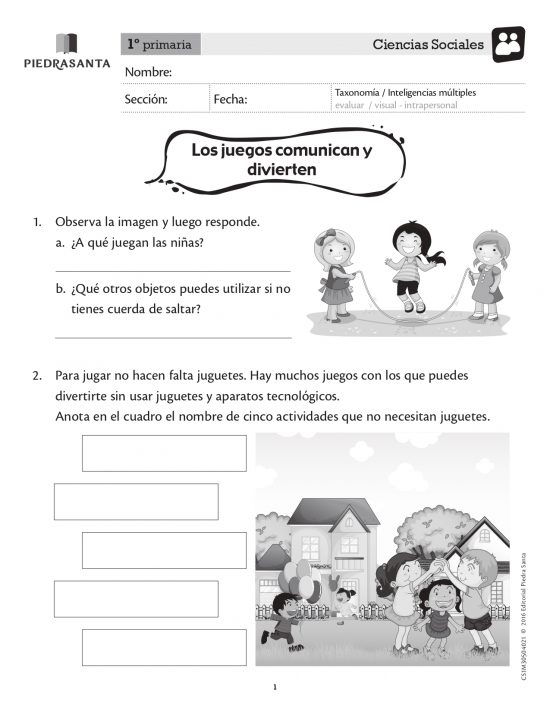 Los juegos comunican y divierten.