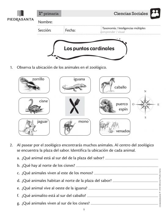 Los puntos cardinales