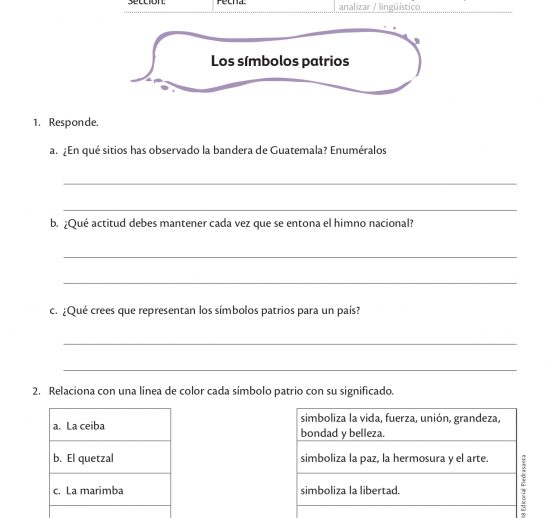 Los símbolos patrios